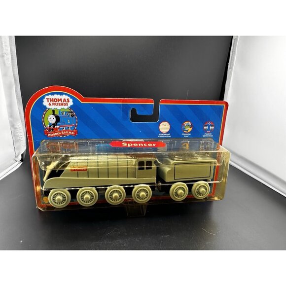 NWT Spencer & Tender Thomas Wooden Railway Train NOS Learning Curve Engine 2005 - Picture 1 of 14